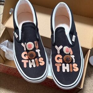 Vans Black “You Got This” Breast Cancer Slip-On